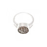 925 STERLING SILVER DRUZY PYRITE RING SIZE 10.5