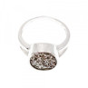 925 Sterling Silver Druzy Pyrite Ring Size 10.5