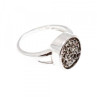 925 Sterling Silver Druzy Pyrite Ring Size 10.5