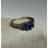 10K YELLOW GOLD SAPPHIRE & DIAMONDS RING SIZE 6
