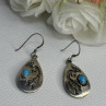 Navajo Turquoise Native American 925 Sterling Silver Earrings
