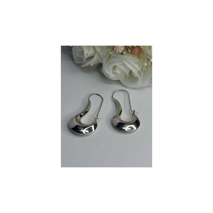 Elegant 925 Sterling Silver Earrings Length 1.90 Inch