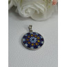 Amv Italian Venice Murano Millefiori 925 Sterling Silver Pendant
