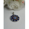 Amv Italian Venice Murano Millefiori 925 Sterling Silver Pendant
