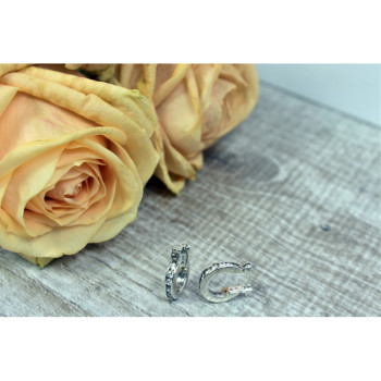 925 Sterling Silver CZ Classic Earrings Thailand