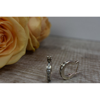 925 Sterling Silver CZ Classic Earrings Thailand