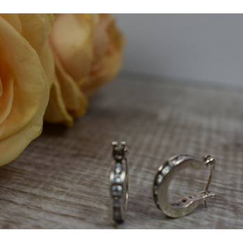 925 Sterling Silver CZ Classic Earrings Thailand