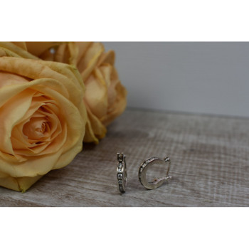 925 Sterling Silver CZ Classic Earrings Thailand