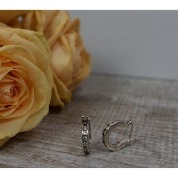 925 Sterling Silver CZ Classic Earrings Thailand