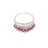 925 STERLING SILVER PINK SPINEL & CZ RING SIZE 9.25