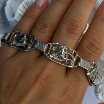 Vintage Dane Craft 925 Sterling Silver Bracelet Size 7.5