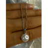 925 Sterling Silver Pearl Necklace Length 18 inch