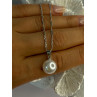 925 Sterling Silver Pearl Necklace Length 18 inch