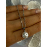 925 Sterling Silver Pearl Necklace Length 18 inch