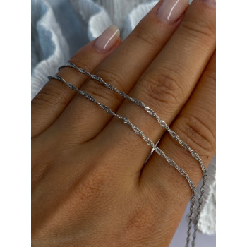 925 Sterling Silver Pearl Necklace Length 18 inch