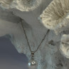 925 Sterling Silver Pearl Necklace Length 18 Inch