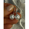 925 Sterling Silver Pearl Earrings Length 1.10 inch