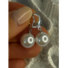 925 Sterling Silver Pearl Earrings Length 1.10 inch