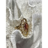 925 Sterling Silver Gold Plated Almandine Openwork Ring Size 9