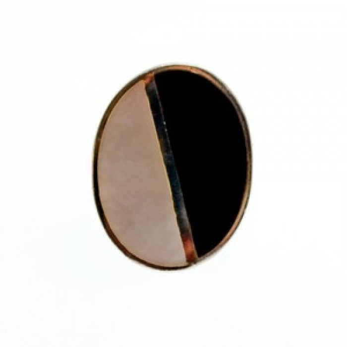 925 Sterling Silver Mother OF Pearl & Enamel Ring Size 9.75