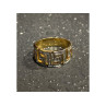 925 Sterling Silver Gold Plated Diamonds Ring Size 5.5