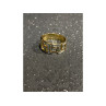 925 Sterling Silver Gold Plated Diamonds Ring Size 5.5