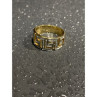 925 Sterling Silver Gold Plated Diamonds Ring Size 5.5