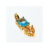 925 STERLING SILVER GOLD PLATED TOPAZ, HELIODOR & CZ PENDANT