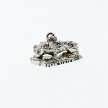 925 Sterling Silver Wolf Pendant