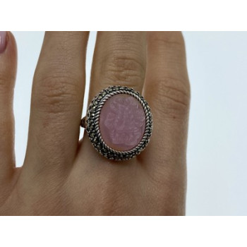 925 Sterling Silver Agate & Marcasites 