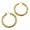 925 Sterling Silver Gold Plated Hoop Earrings Italy