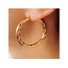 925 STERLING SILVER GOLD PLATED HOOP EARRINGS ITALY