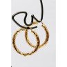 925 Sterling Silver Gold Plated Hoop Earrings Italy