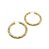 925 STERLING SILVER GOLD PLATED HOOP EARRINGS ITALY