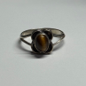 Vintage 925 Sterling Silver Amber Ring Size 5