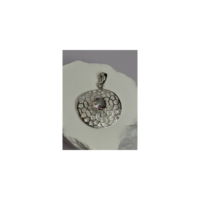 925 Sterling Silver Alexandrite Pendant Length 1.8 Inch