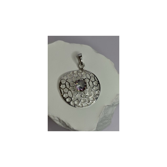 925 Sterling Silver Alexandrite Pendant Length 1.8 Inch