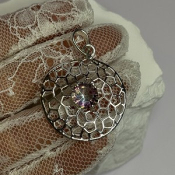 925 Sterling Silver Alexandrite Pendant Length 1.8 Inch