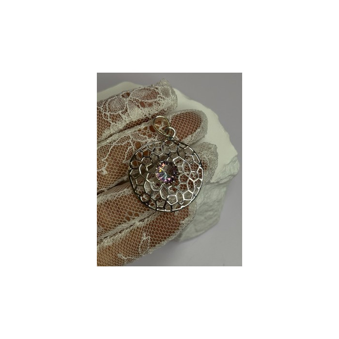 925 Sterling Silver Alexandrite Pendant Length 1.8 Inch