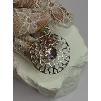 925 Sterling Silver Alexandrite Pendant Length 1.8 Inch