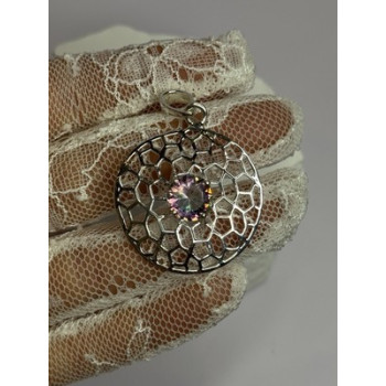 925 Sterling Silver Alexandrite Pendant Length 1.8 Inch