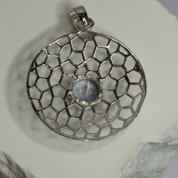 925 Sterling Silver Alexandrite Pendant Length 1.8 Inch