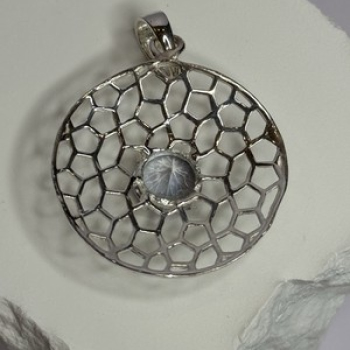 925 Sterling Silver Alexandrite Pendant Length 1.8 Inch