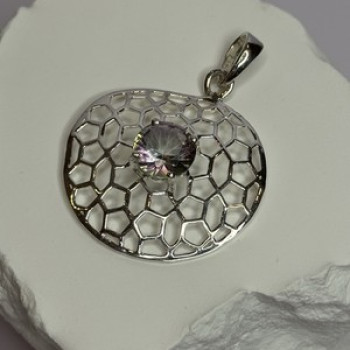 925 Sterling Silver Alexandrite Pendant Length 1.8 Inch