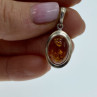 925 Sterling Silver Amber Pendant