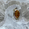 925 Sterling Silver Amber Pendant