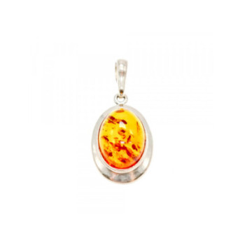 925 Sterling Silver Amber Pendant