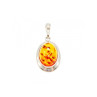925 Sterling Silver Amber Pendant