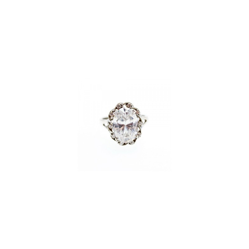 925 Sterling Silver CZ Ring Size 9
