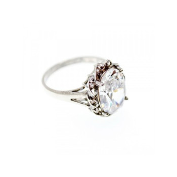 925 Sterling Silver CZ Ring Size 9